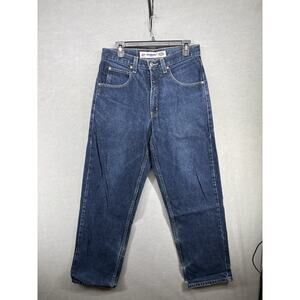 Anchor Blue Men's Baggy Loose Easy Jeans Size 32x32 Blue Denim Y2K Pants